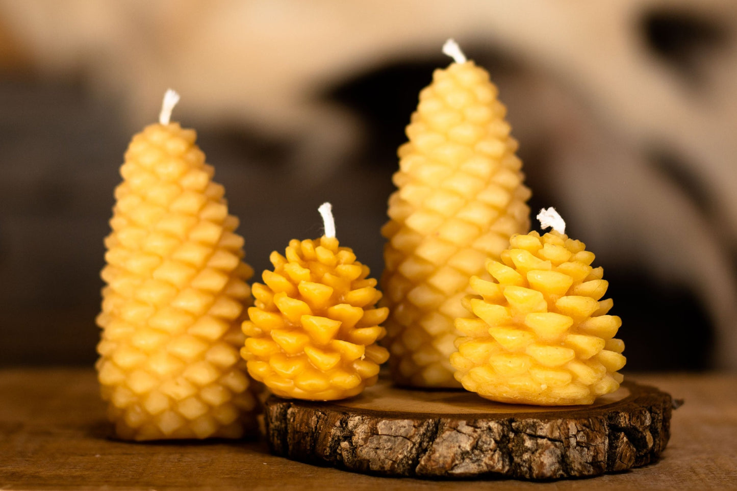 Pine Cone Small Beeswax Candle