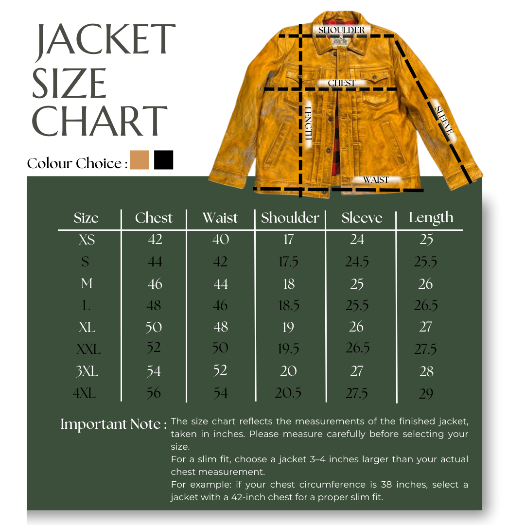 The Prospector – Gold | Full-Grain Leather Jacket