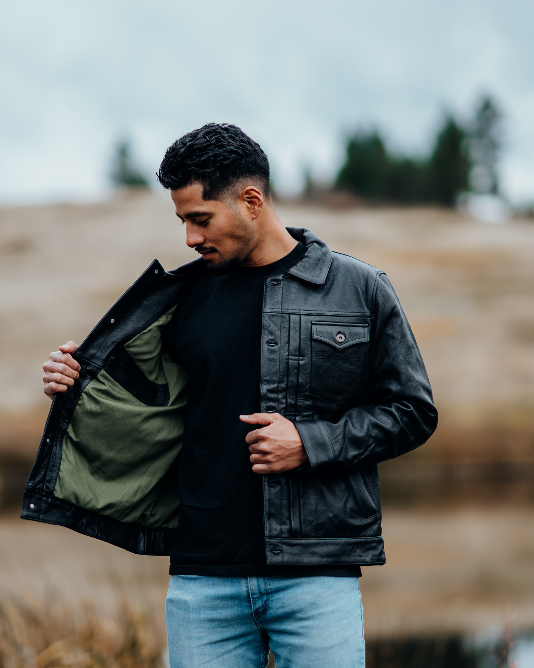 The Outsider – Black | Full-Grain Leather Jacket