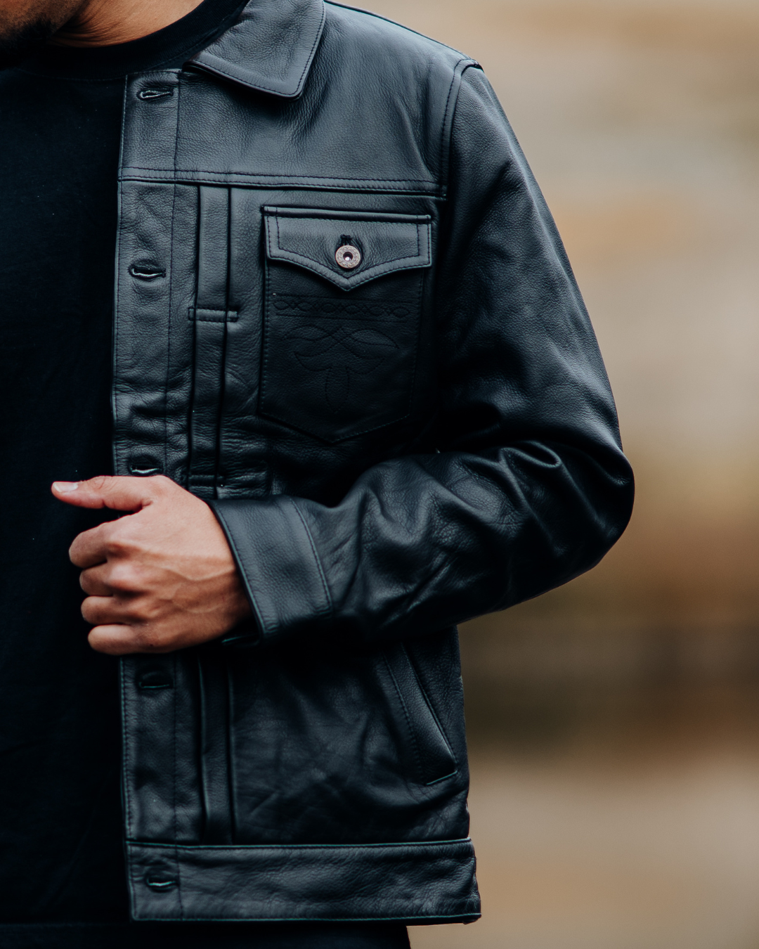 The Outsider – Black | Full-Grain Leather Jacket
