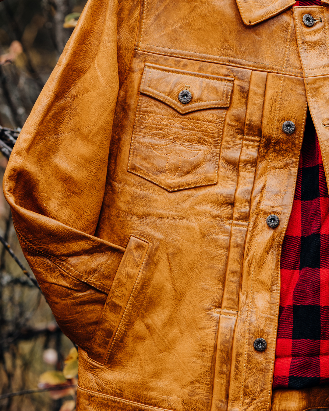 The Prospector – Gold | Full-Grain Leather Jacket