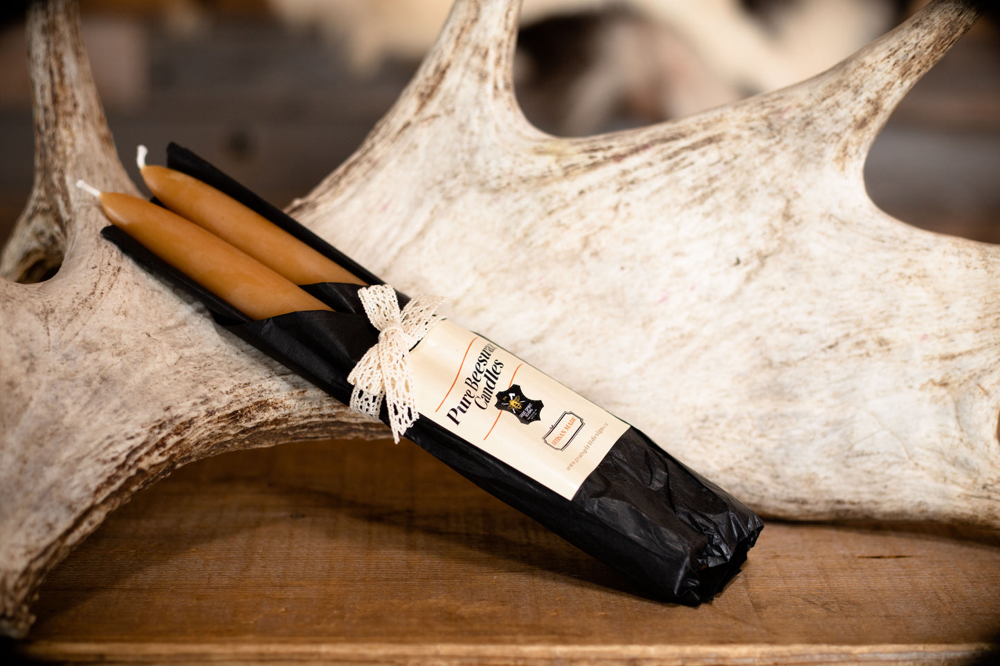 10" Beeswax Taper Candle