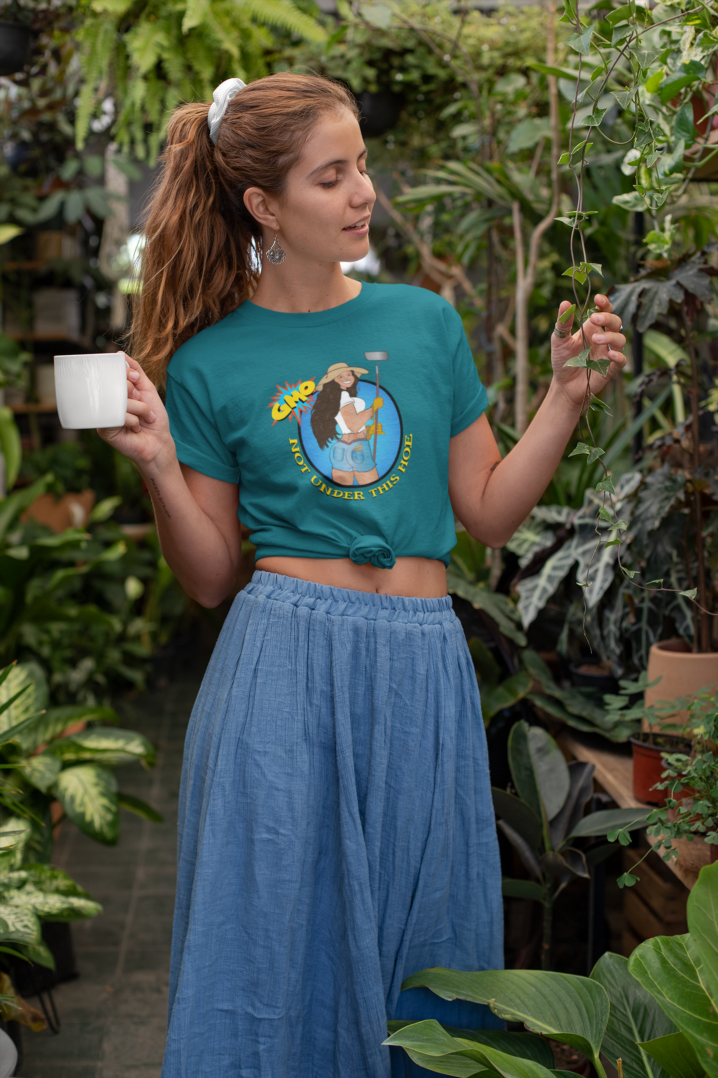 GMO Not Under This Hoe - Ladies Graphic Tee