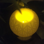 Tea Light Holder ~ Triangle Orb (battery tea light included)