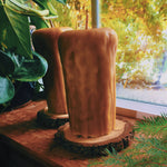 Rustic Drip Large Pillar Beeswax Candles